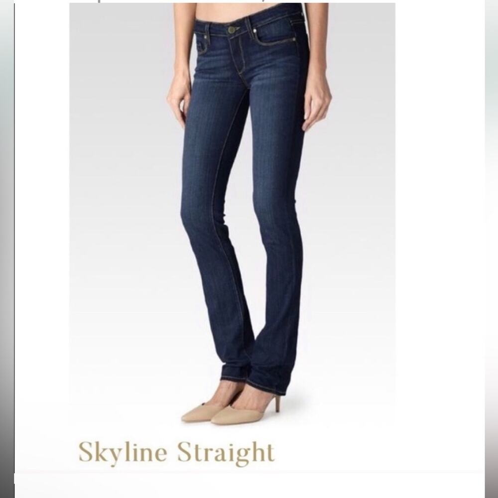 Paige Womens Jeans SIze 27 Skyline Straight Denim Dark Blue